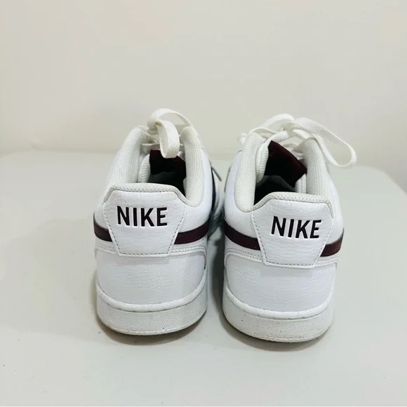 Nike Court Vision LO NN White Burgundy Crush Men Shoes Sneaker DH2987-11 Size 11 - Picture 4 of 9